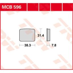 TRW Lucas Brake pad MCB596