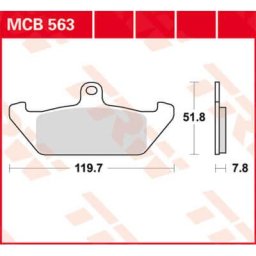 TRW Lucas Brake pad MCB563