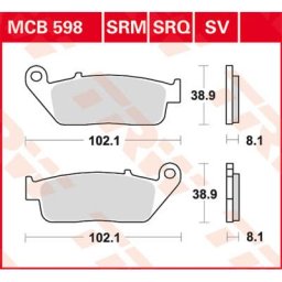 TRW Lucas Brake pad MCB598