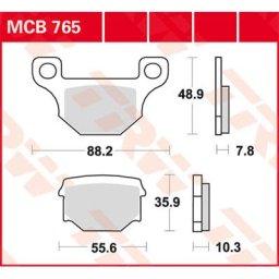TRW Lucas Brake pad MCB765