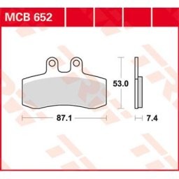 TRW Lucas Brake pad MCB652