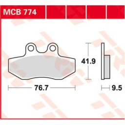 TRW Lucas Brake pad MCB774