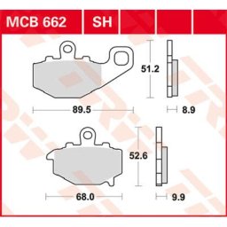 TRW Lucas Sintered doublure MCB662SH