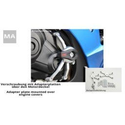 LSL Crash Pad® kit de montage CBR 500 R/CB 500 F, 13-, argent