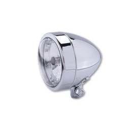 SHIN YO Chrome phare BULLET, montage inférieur, faisceau élevé H4, argent