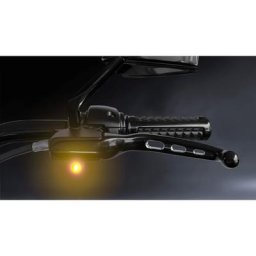 Indicateurs LED de la série NANO HeinzBikes pour les raccords du guidon H-D SOFTAIL 2018-2020, noir