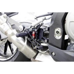 Pièce de rechange LSL pour le système de repose-pieds 2Slide 118B040RT, côté frein, BMW S1000RR, 09-, noir
