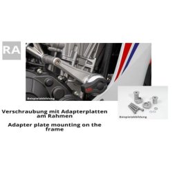 Kit de montage LSL Crash Pad® CBR 650 F, 14-, CB 650 R, 19-, CBR 650 R, 19-, argent