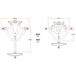 LSL MANTIS-RS PRO pour TR Street Triple+Daytona 675/R, Street Triple 765/R, éclairage de plaque d’immatriculation incl., noir