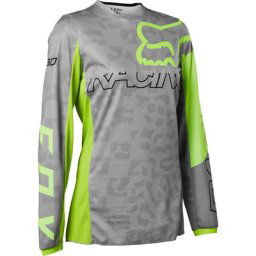 FOX 180 Skew Maillot de motocross féminin, gris-jaune, taille XS pour Femmes