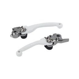 POLISPORT Jeu de leviers Pivor Incassable blanc - Suzuki RMZ250 / 450, taille 10 mm