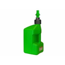 TUFFJUG Bidon d'essence TUFF JUG 20L vert translucide/bouchon rouge - bouchon remplissage rapide