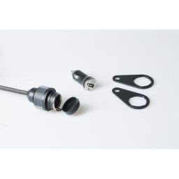 SW-Motech Fixation universelle M8 & M10. Avec USB Adapter. - Fixation universelle M8 & M10. Avec USB Adapter., noir