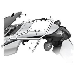 SHAD TOP MASTER HONDA CRF 250L Ajustement topcase, noir