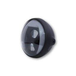 HIGHSIDER 7 pouces LED phare BRITISH-STYLE TYPE 8 avec TFL, éclairage de pliage, noir