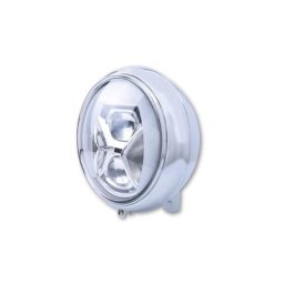 HIGHSIDER 7 pouces LED phare YUMA 2 TYP 8 avec TFL, éclairage de pliage, argent