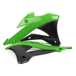 POLISPORT Ouïes de radiateur couleur origine vert/noir Kawasaki KX85/KX100