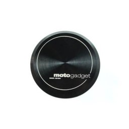 casquettes motogadget End pour poignées en aluminium avec logo, noir