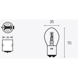 TECNIUM Ampoule B35 12V 35/35W - x10