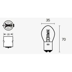 TECNIUM Ampoule S1 12V 25/25W - x10