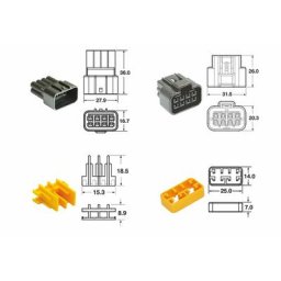 Bihr Jeu de connectiques 8 voies Série 090 FRKW type origine - 5 jeux complets