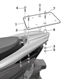 SHAD TOP MASTER HONDA VISION 125 Ajustement topcase, noir