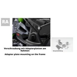 Pièce de rechange LSL pour Crash-Pad Kit 550K144.1SW, KAWASAKI Z800 ABS 13 -, noir