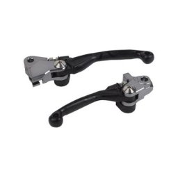 POLISPORT Jeu de leviers Pivor Incassable noir - Honda CR125R / 250R, blanc, taille 10 mm