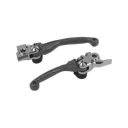 POLISPORT Jeu de leviers Pivor Incassable gris - Kawasaki KX250F / 450F, blanc, taille 10 mm