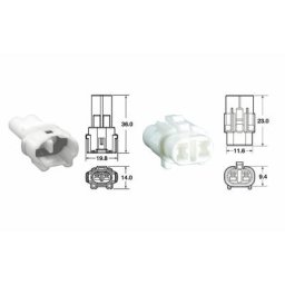 Bihr Jeu de connectiques 2 voies série 090 SMTO type origine Ø0,85mm²/1,25mm² - 5 jeux complets