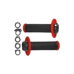 PROGRIP Handlebar saisit 708, noir/rouge, Lock-On Grips, noir-rouge