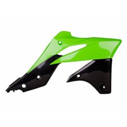 POLISPORT Ouïes de radiateur couleur origine vert/noir Kawasaki KX250F