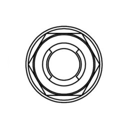 Bolt Ecrou Fuji à bride M6x1mm tête 10mm acier 10 pièces, taille 65 mm