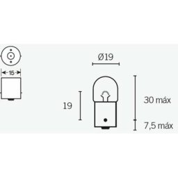 TECNIUM Ampoule R5 12V 5W - x10