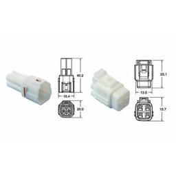 Bihr Jeu de connectiques 4 voies série 090 SMTO type origine Ø0,58mm²/1,25mm² - 5 jeux complets