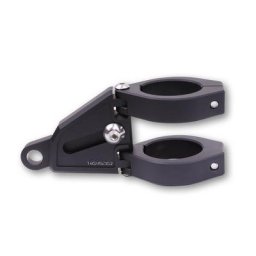 HighSIDER CNC support de lampe en aluminium SET EXTEND pour í ̃ 38-41 mm, longueur réglable, noir