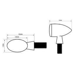 HIGHSIDER LED feu arrière MICRO-BULLET, noir, rouge