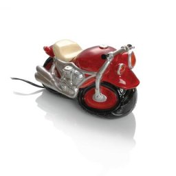 Booster Cast Stone Table Lamp Motorbike, rouge