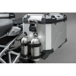 SW-Motech 2 gourdes de 0,6 l, Acier Inox. Avec support mâle. - 2 gourdes de 0,6 l, Acier Inox. Avec support mâle.
