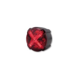 KOSO LED feu arrière GT-02, sans support, verre rouge, noir