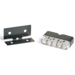 Éclairage de plaque d’immatriculation SHIN YO MINI LED, noir