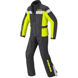 Spidi Touring Rain Kit Two Piece Ensemble de pluie moto, noir-jaune, taille 2XL