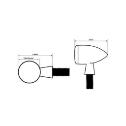 SHIN YO Mini clignotant CATEYE, noir