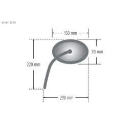 MIROIR YAMAHA FZ 6 Fazer, à droite, noir