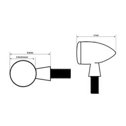 SHIN YO Mini signal de virage ARIZONA, argent