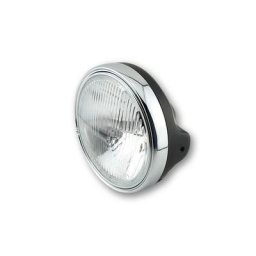 Phare SHIN YO LTD, insert H4 de 7 pouces avec verre en relief, noir brillant