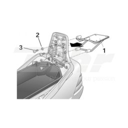 SHAD TOP MASTER SUZUKI BURGMAN 200/400 Ajustement topcase, noir
