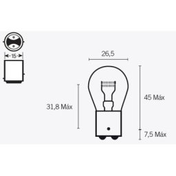 TECNIUM Ampoule S25 12V 21/5W - x10