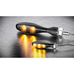 Kellermann Blinker Micro S Dark, noir, verre teinté, pour l’avant et le dos, pièces pour Hommes