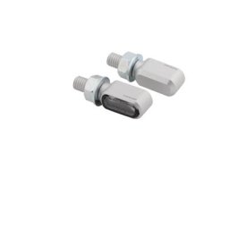 HIGHSIDER CNC LED indicateurs LITTLE BRONX, argent, verre teinté, E-approuvé, paire